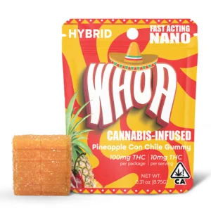 whoa pineapple con chile gummy bite (100mg)