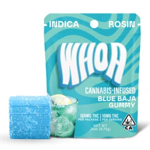 whoa rosin blue baja gummy bite (100mg)