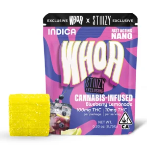 whoa edibles blueberry lemonade gummy bite (100mg)