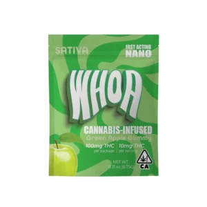 whoa green apple gummy bite (100mg)