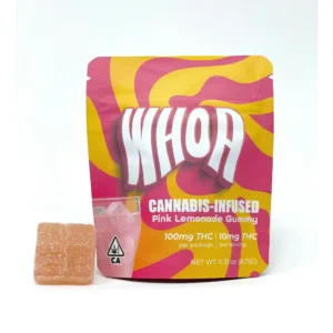 whoa pink lemonade gummy bite (100mg)