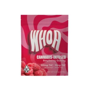 whoa raspberry gummy bite (100mg)